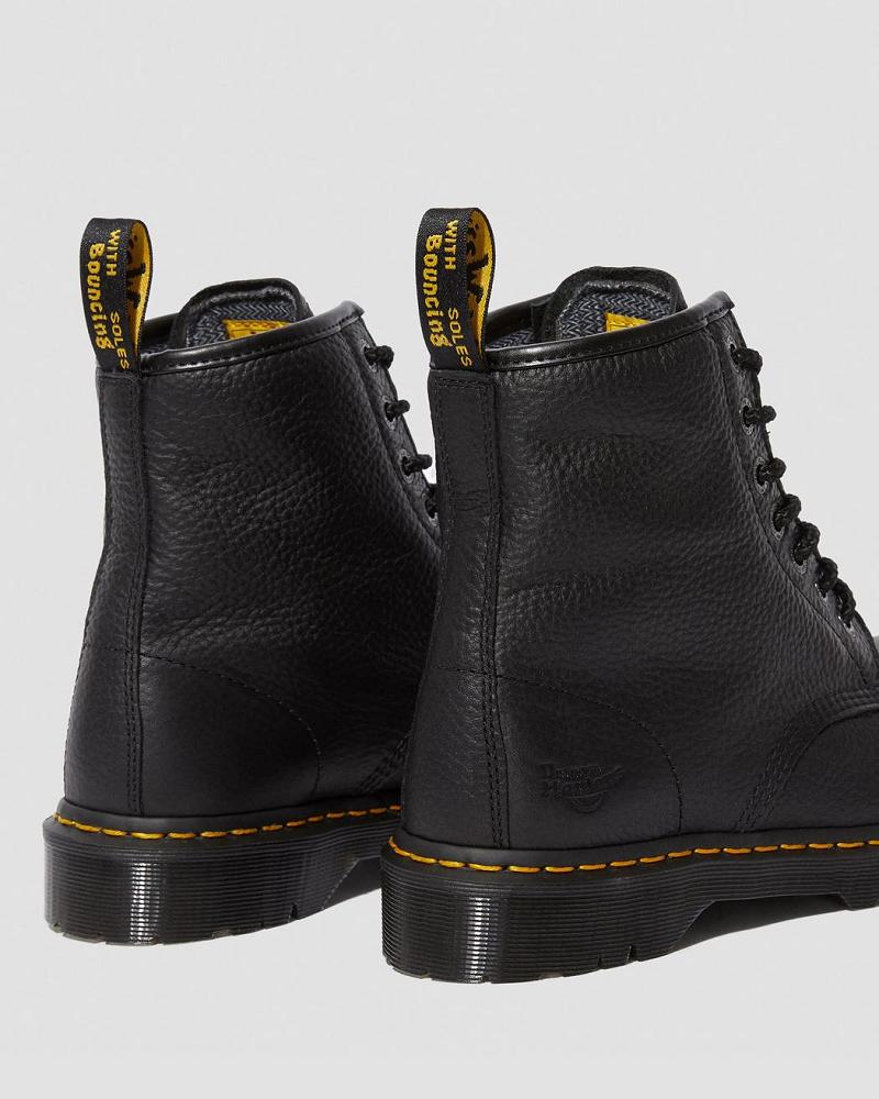 Black Men's Dr Martens Icon 7B10 Leather Steel Toe Ankle Boots | CA 442DFM